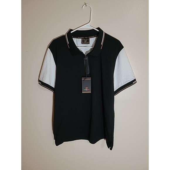 Casa Moda Couture Polo Shirt Mens Black/White Extra Large (AA6) - Picture 1 of 9